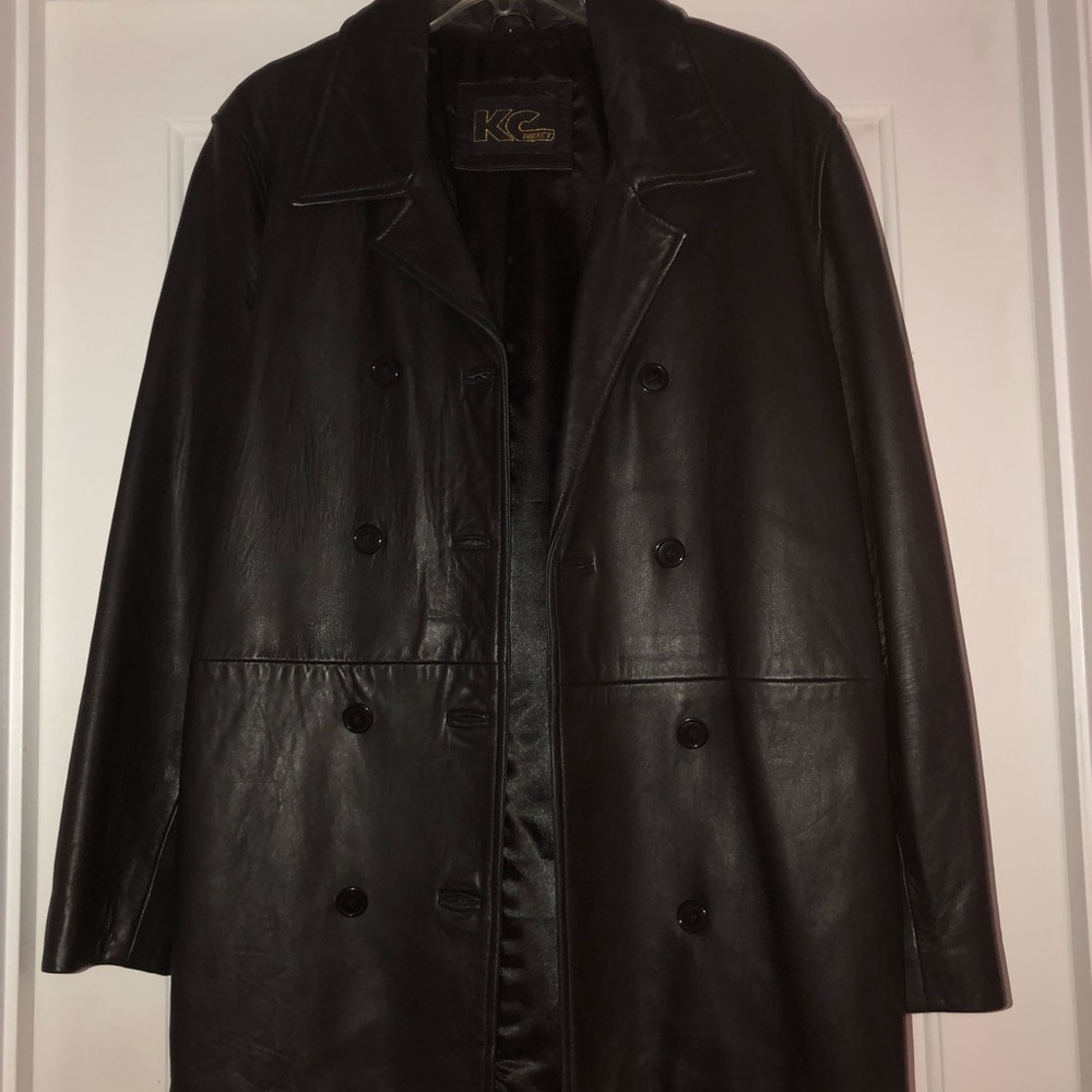 Leather coat
